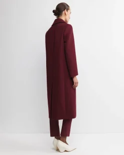 Clearance Sportscraft Saskia Single Breasted Coat in Wine