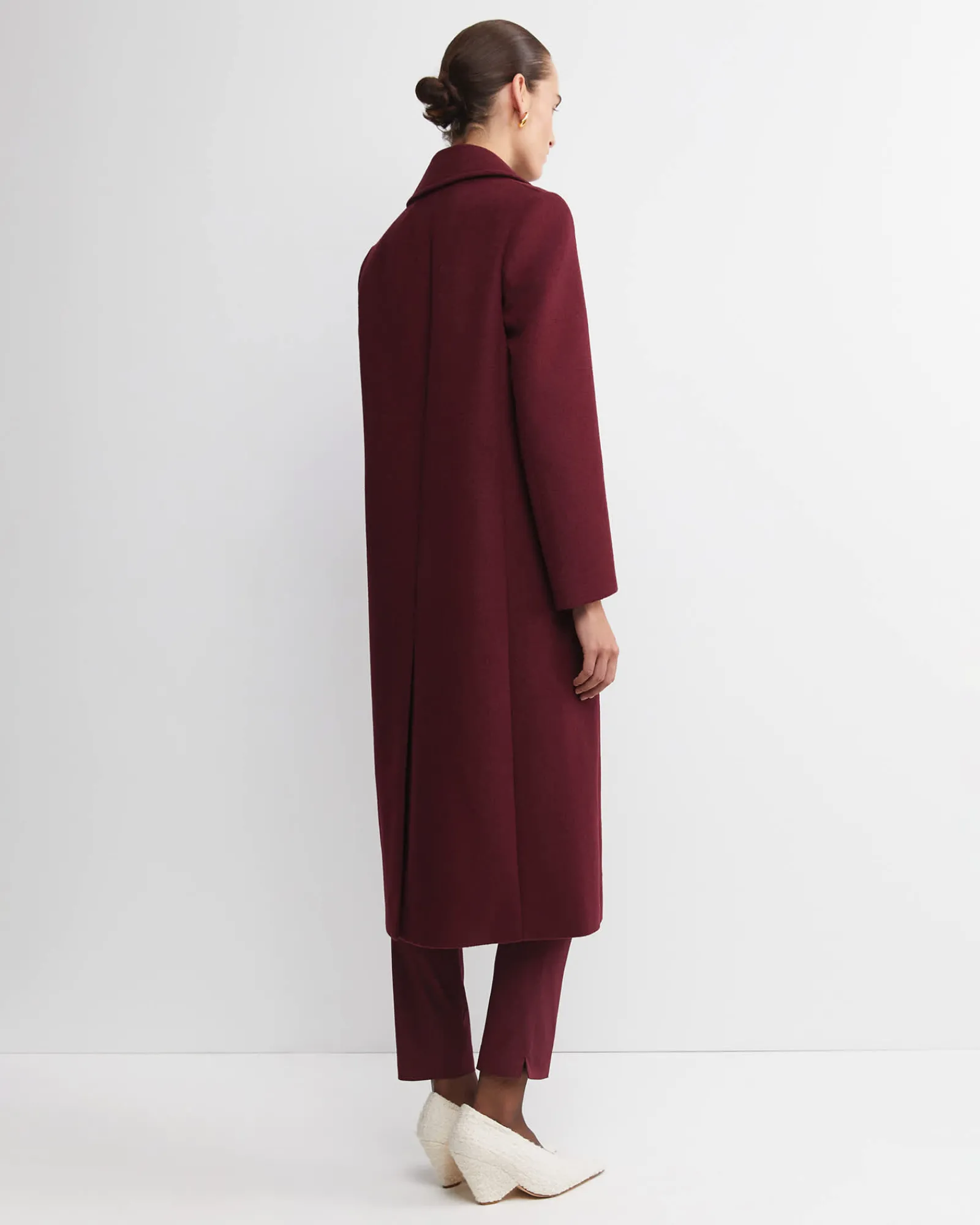 Clearance Sportscraft Saskia Single Breasted Coat in Wine