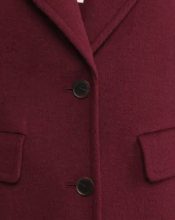 Clearance Sportscraft Saskia Single Breasted Coat in Wine
