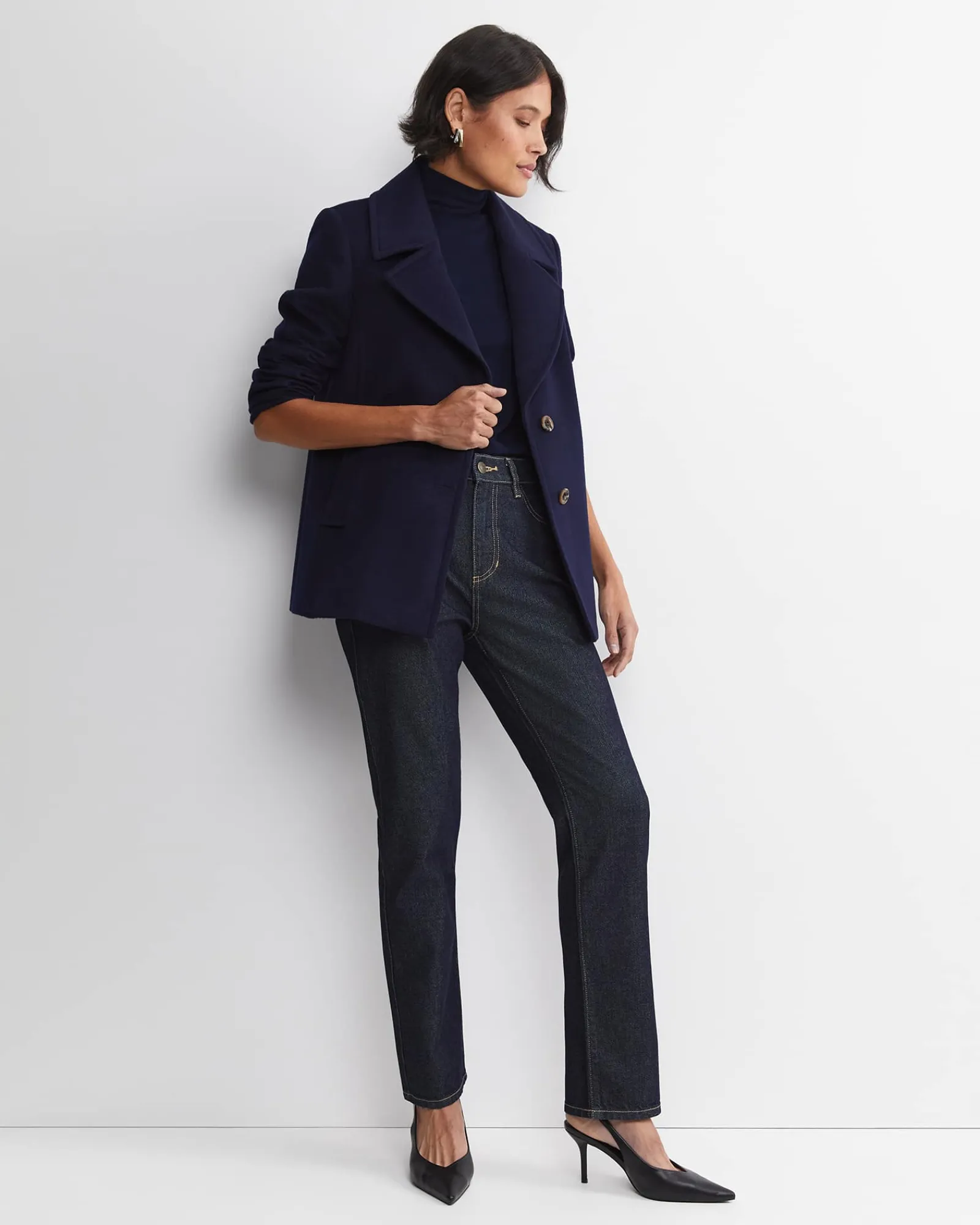 Hot Sportscraft Saskia Single Breasted Jacket in Navy