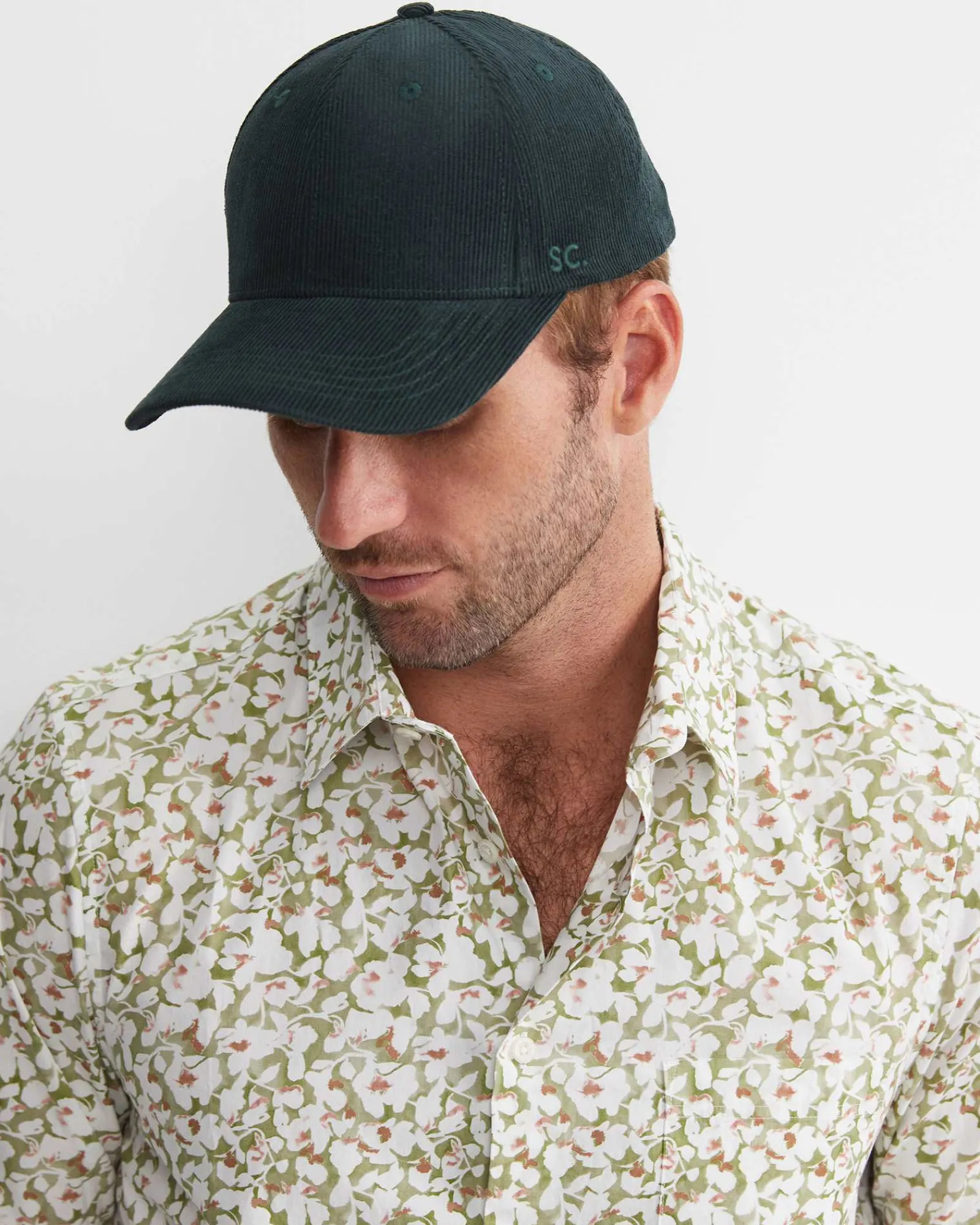Best Sportscraft SC Logo Cord Cap in Forest