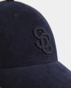New Sportscraft SC Logo Cord Cap in Navy