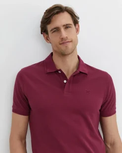 Best Sportscraft SC Pique Polo in Mulberry