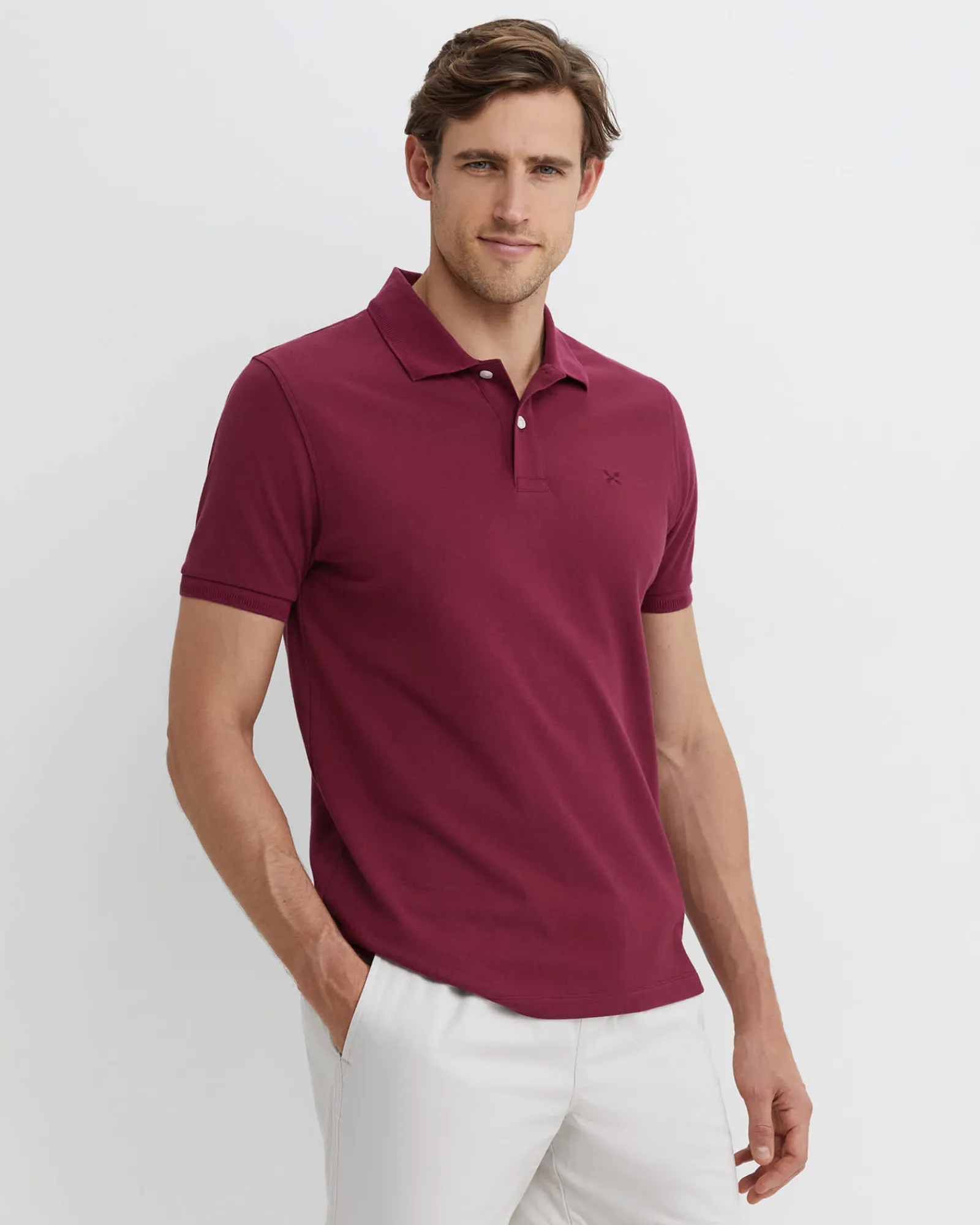 Best Sportscraft SC Pique Polo in Mulberry