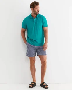 New Sportscraft SC Pique Polo in Seagreen