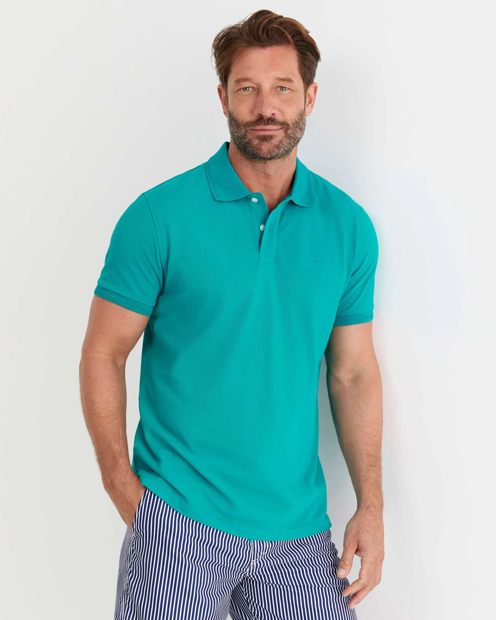 New Sportscraft SC Pique Polo in Seagreen