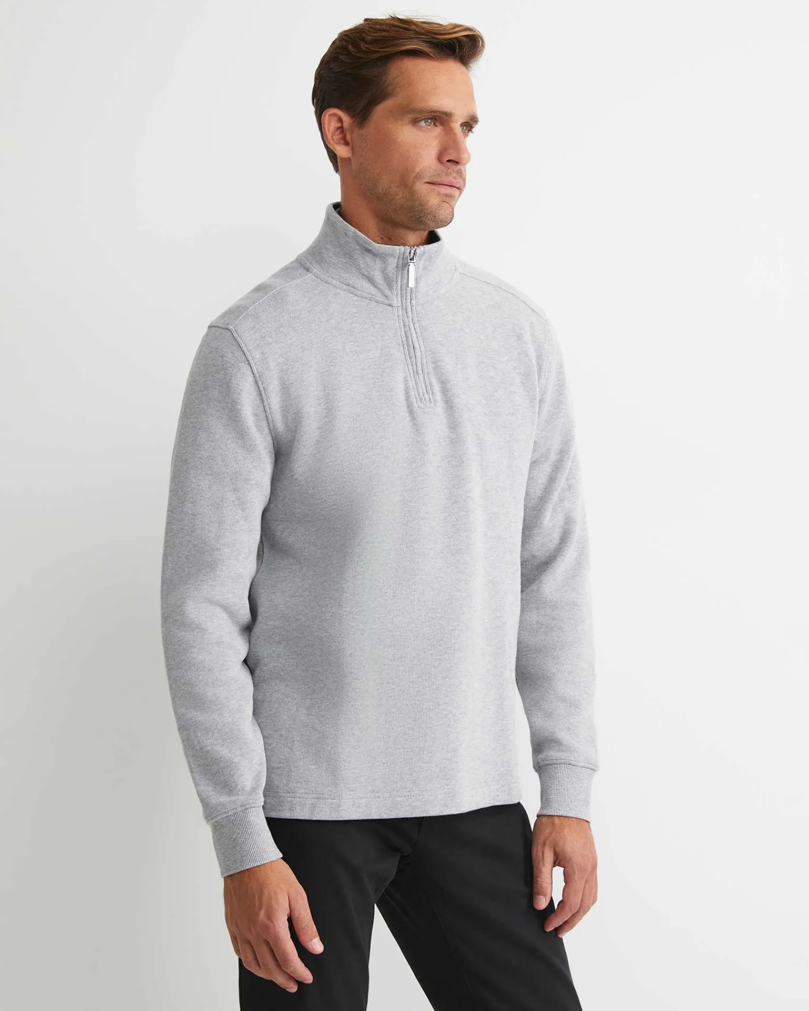 Best Sportscraft SC Quarter Zip Sweat in Grey Melange GreyMelange