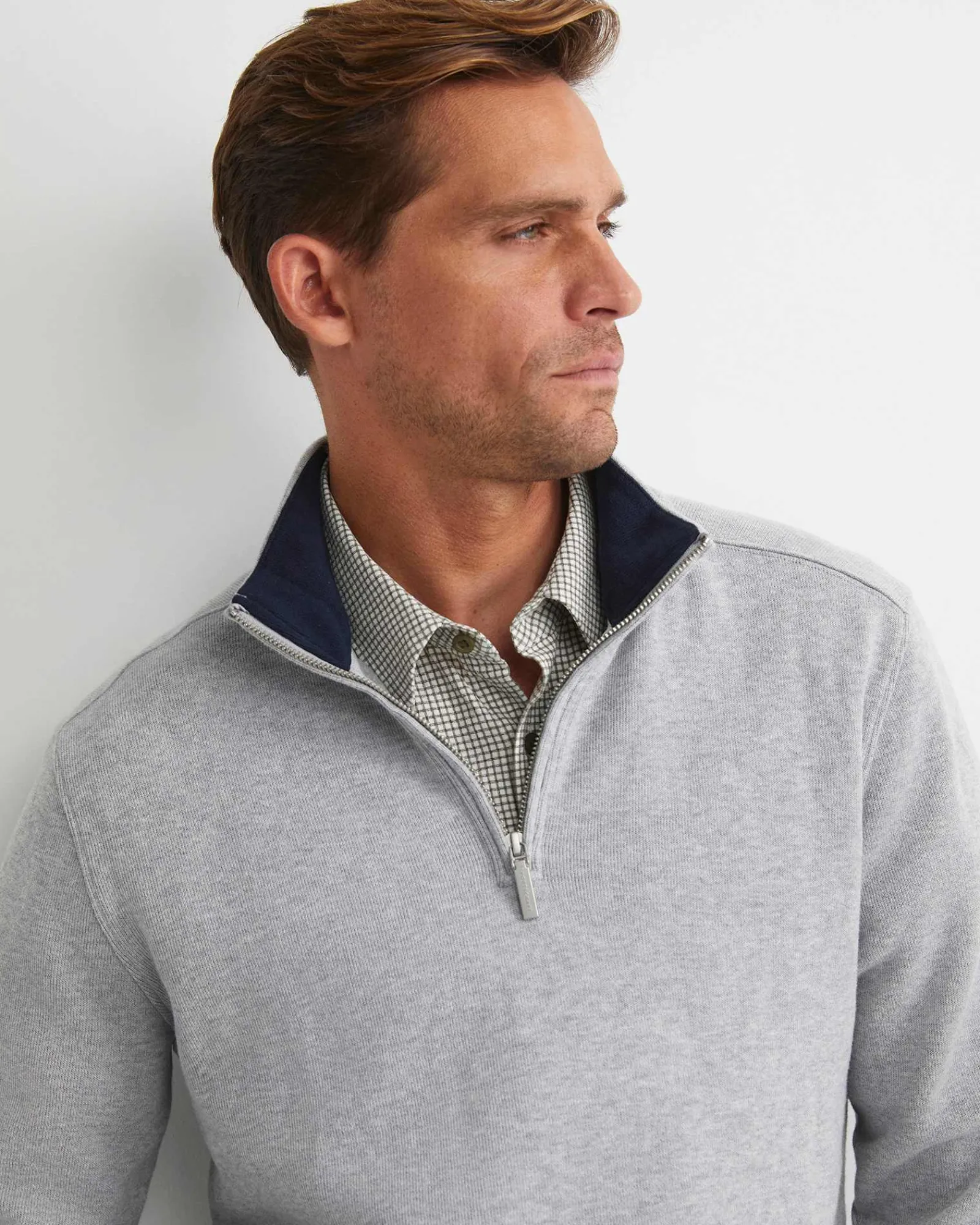 Best Sportscraft SC Quarter Zip Sweat in Grey Melange GreyMelange
