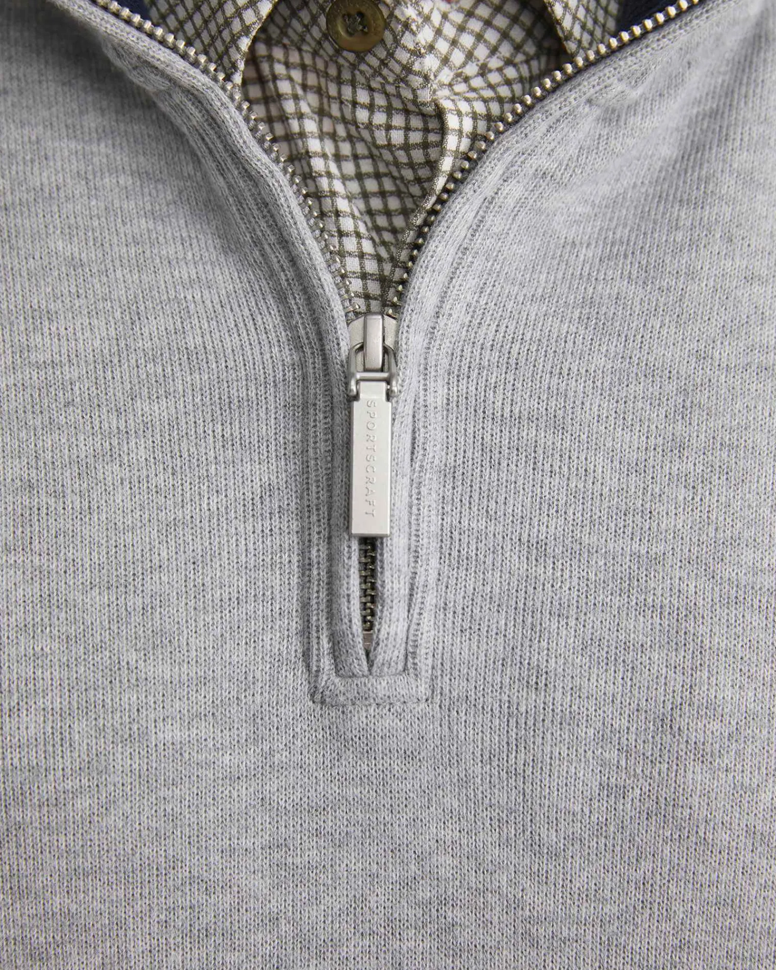 Best Sportscraft SC Quarter Zip Sweat in Grey Melange GreyMelange