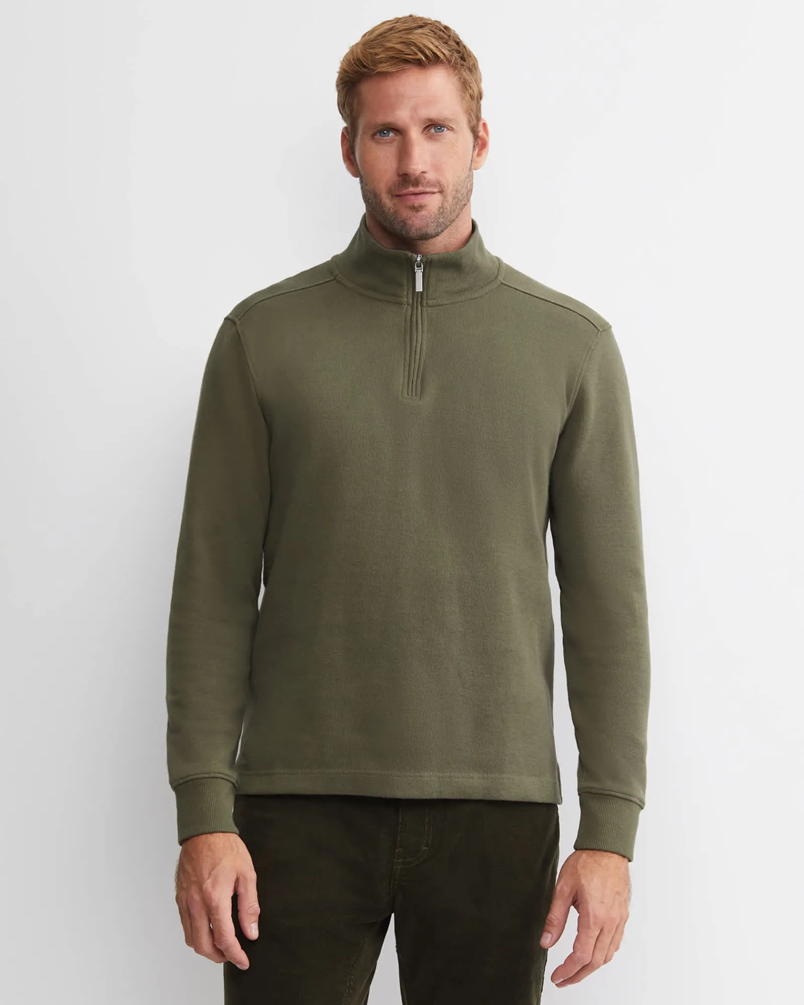 Hot Sportscraft SC Quarter Zip Sweat in Khaki