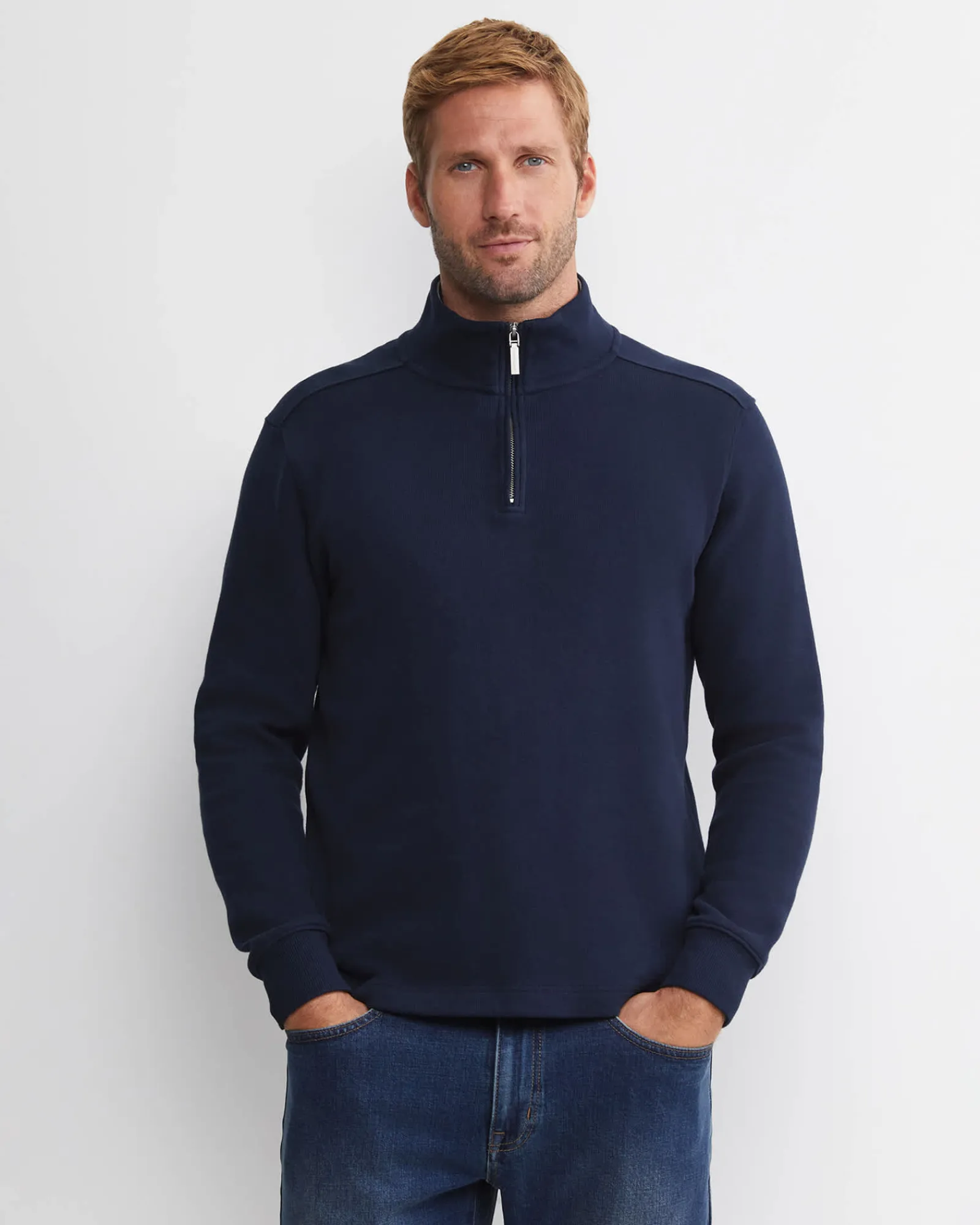 Discount Sportscraft SC Quarter Zip Sweat in Navy