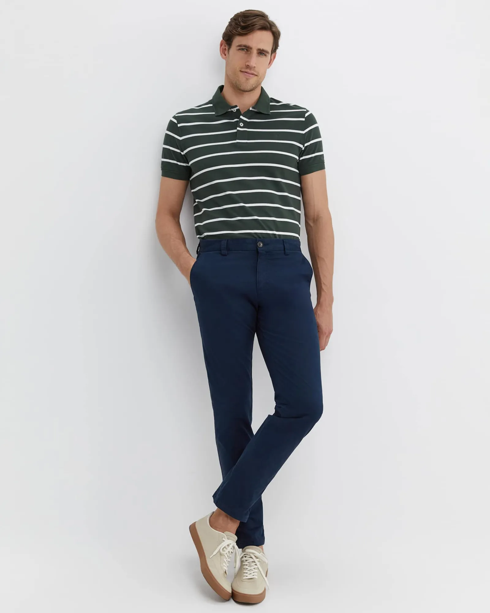 Outlet Sportscraft SC Stripe Pique Polo in Forest