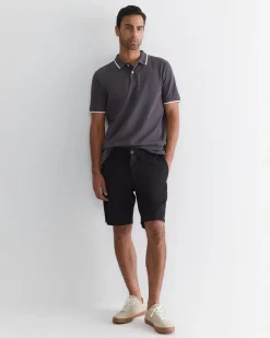 Discount Sportscraft SC Tipped Pique Polo in Charcoal