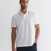 Clearance Sportscraft SC Tipped Pique Polo in White