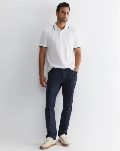 Clearance Sportscraft SC Tipped Pique Polo in White