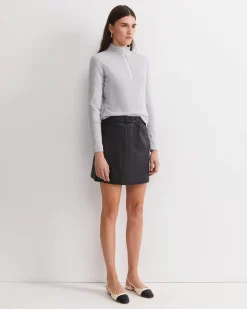 Best Sportscraft SC Zip Funnel Neck Top in Grey Melange GreyMelange