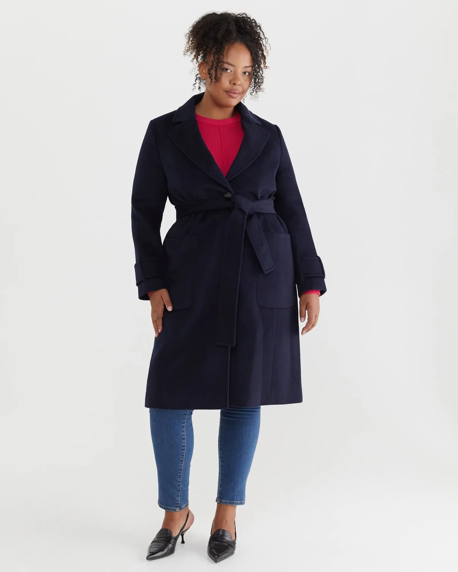 Best Sportscraft Sena Longline Coat in Navy