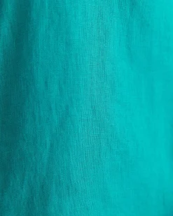 Online Sportscraft Short Sleeve Linen Shirt in Seagreen