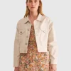 New Sportscraft Siobhan Denim Jacket in Putty