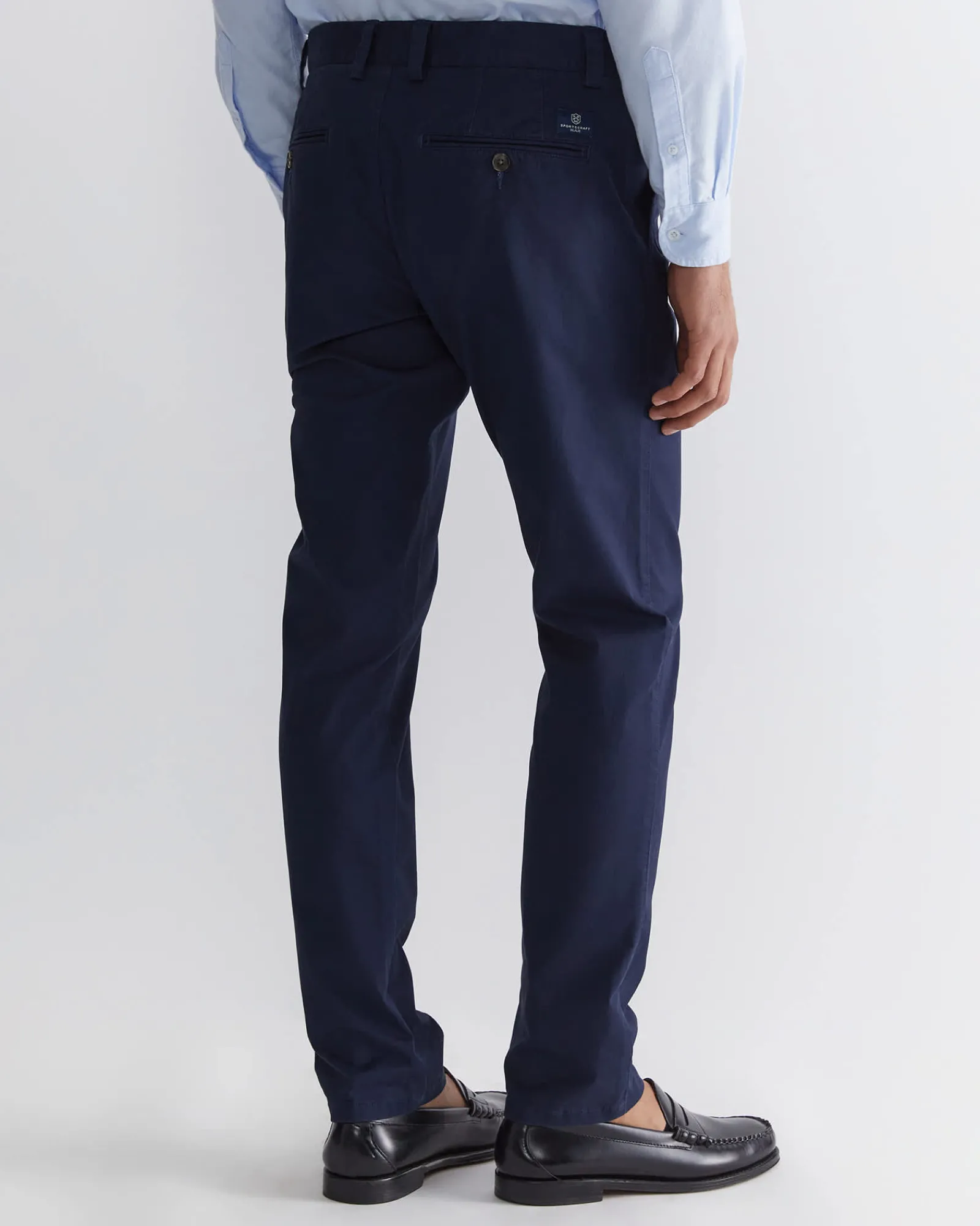 Outlet Sportscraft Smith Tapered Chinos in French Navy FrenchNavy