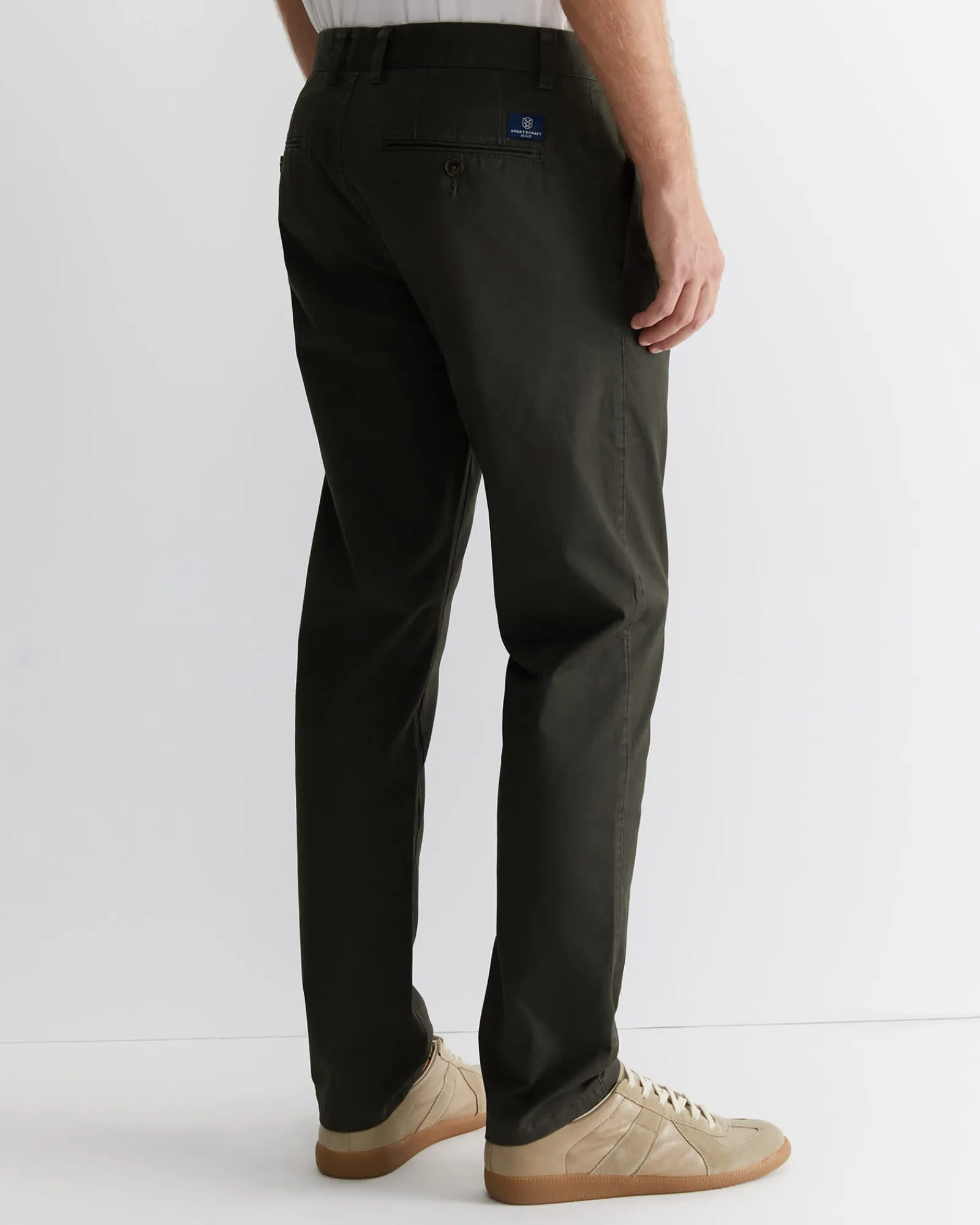 Clearance Sportscraft Smith Tapered Chinos in Moss