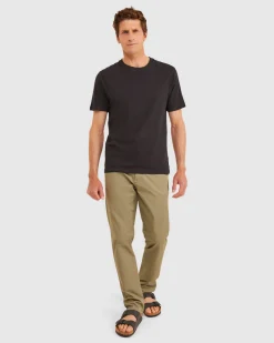 New Sportscraft Smith Tapered Chinos in Olive