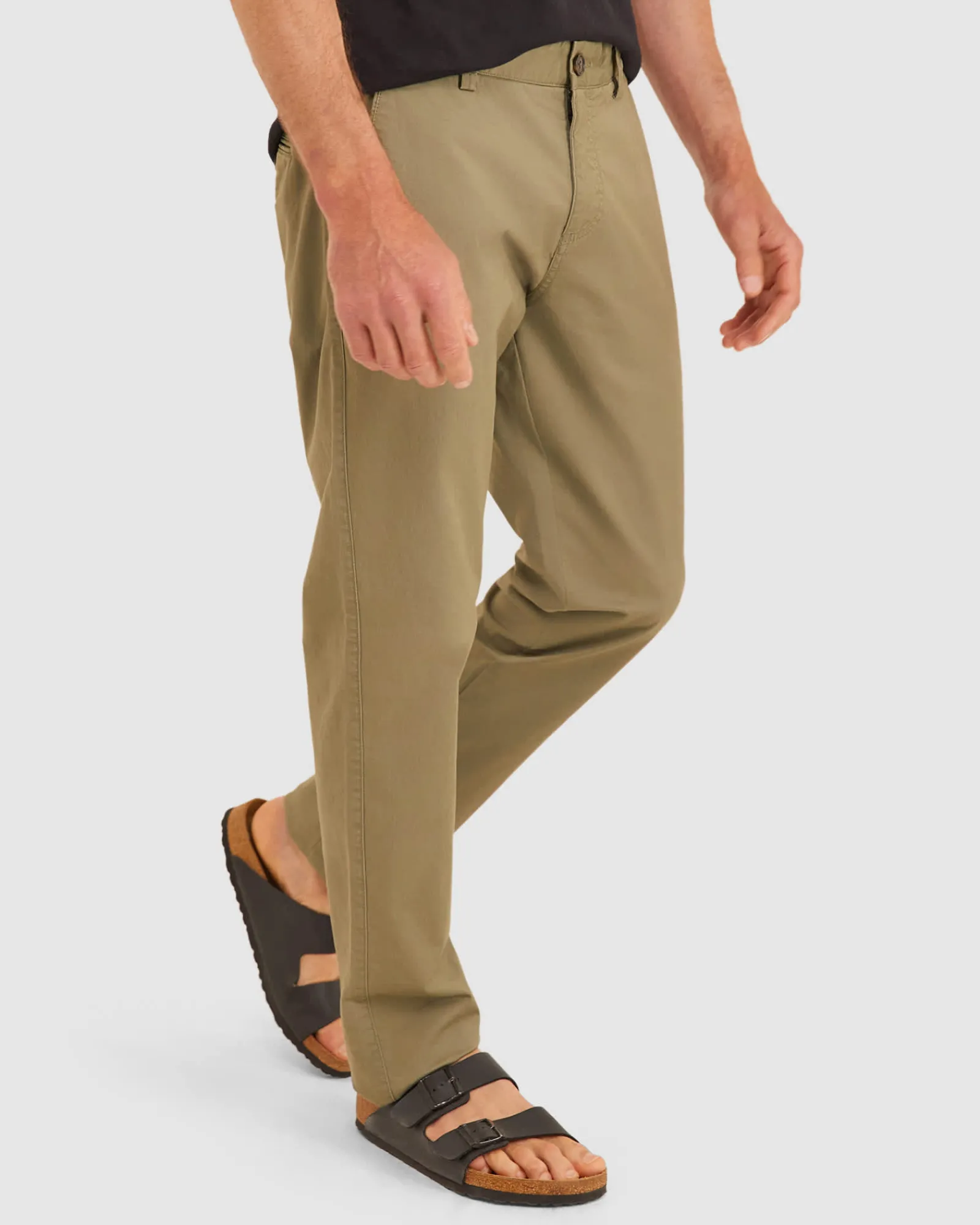 New Sportscraft Smith Tapered Chinos in Olive