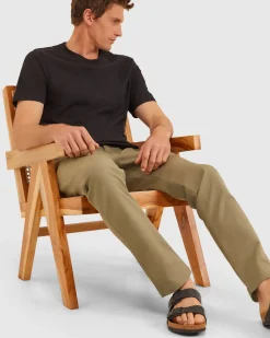 New Sportscraft Smith Tapered Chinos in Olive