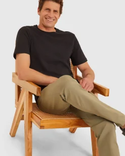 New Sportscraft Smith Tapered Chinos in Olive