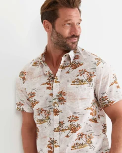 Clearance Sportscraft Somers Short Sleeve Cotton Shirt in Multi