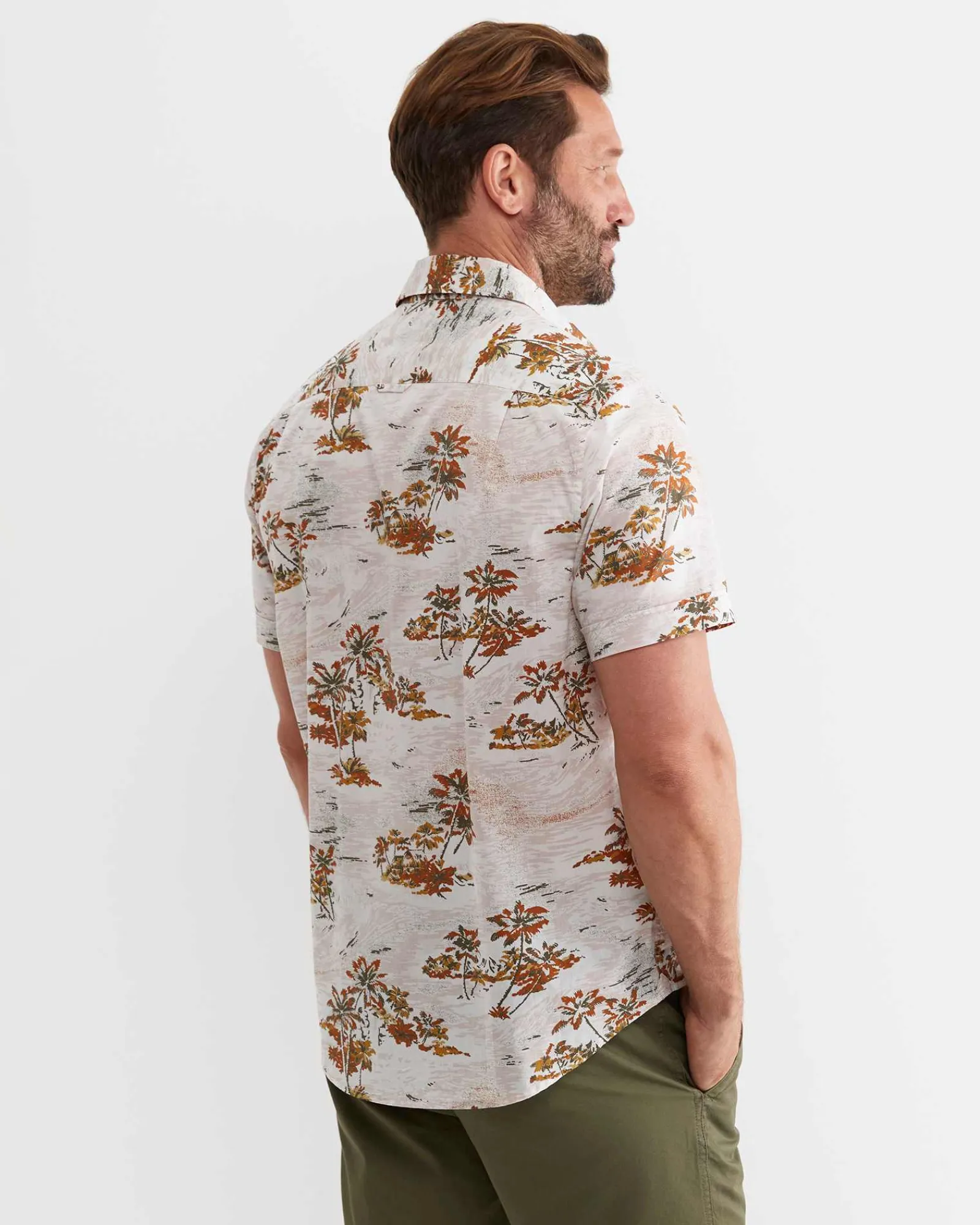 Clearance Sportscraft Somers Short Sleeve Cotton Shirt in Multi