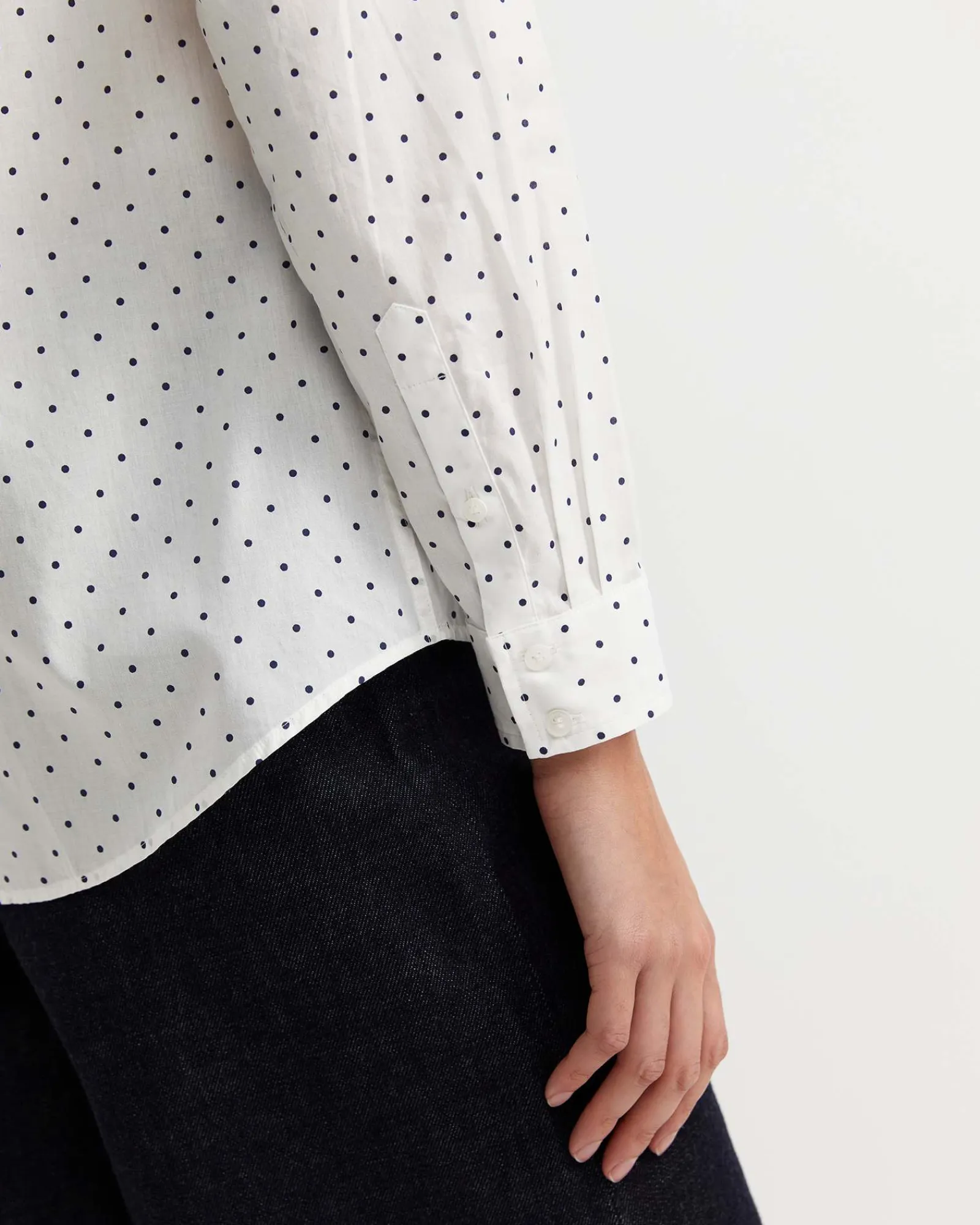 Discount Sportscraft Spot Long Sleeve Lily Voile Shirt in Whitenavy White/navy
