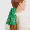 Fashion Sportscraft Spot Silk Scarf in Green