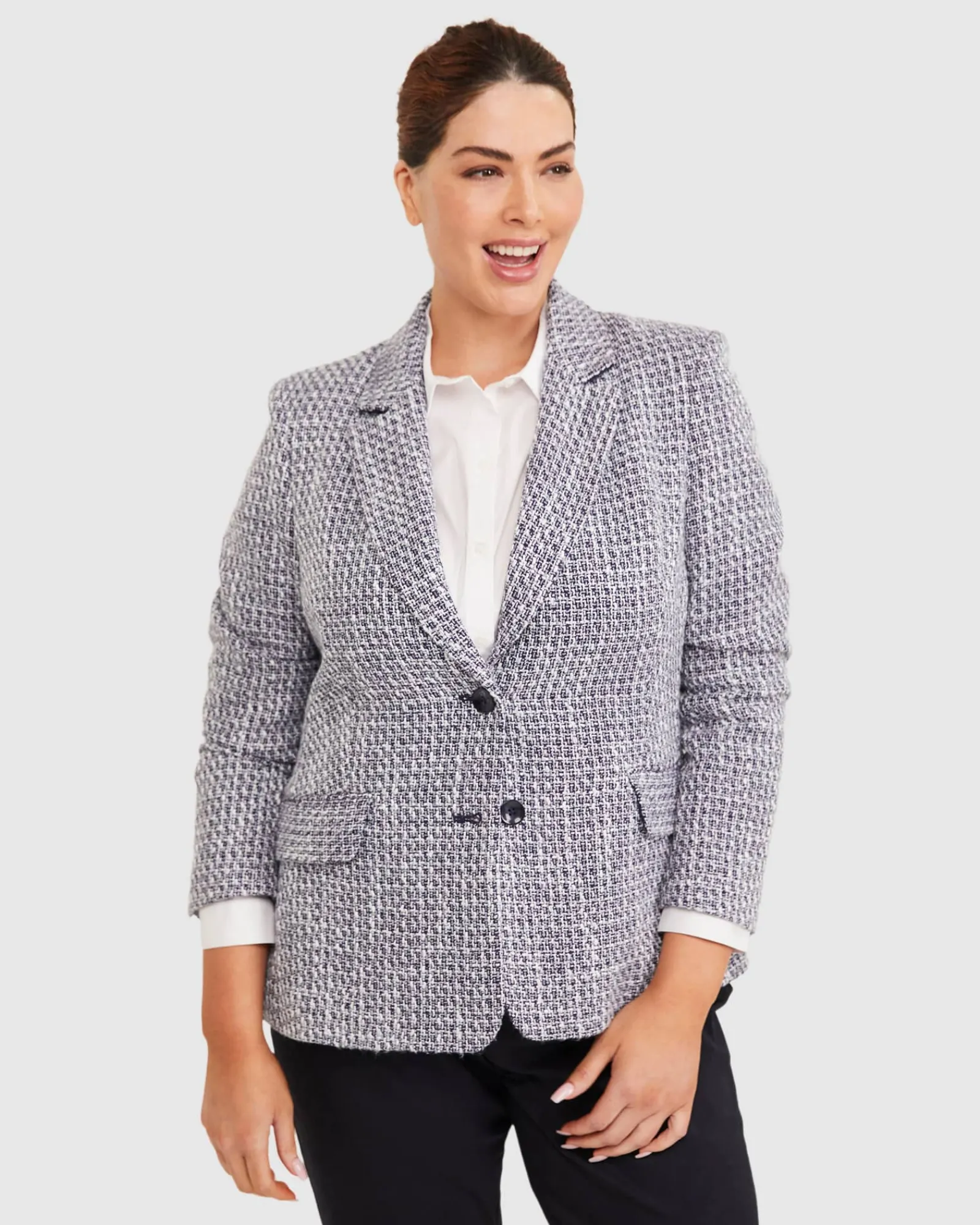 Outlet Sportscraft Stefania Textured Blazer in Navy