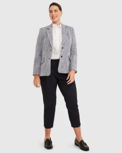 Outlet Sportscraft Stefania Textured Blazer in Navy