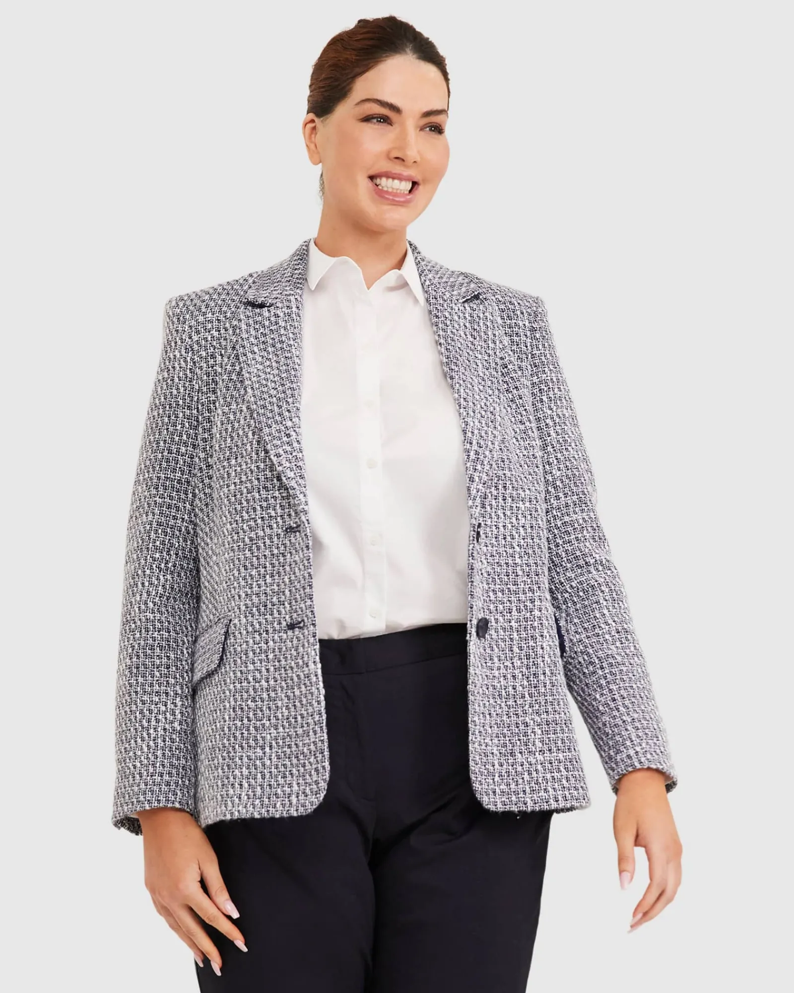 Outlet Sportscraft Stefania Textured Blazer in Navy