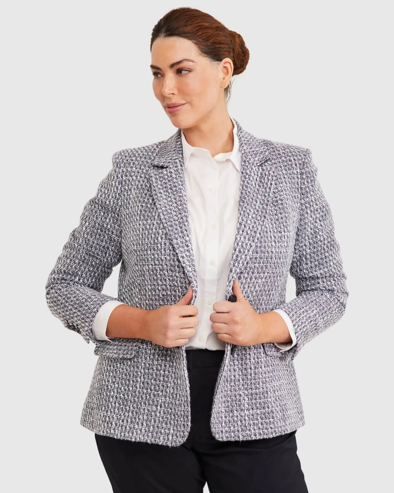 Outlet Sportscraft Stefania Textured Blazer in Navy