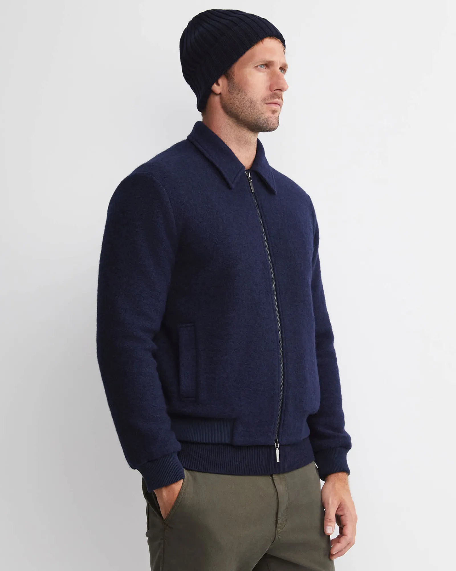 Clearance Sportscraft Stephen Bomber Jacket in Navy