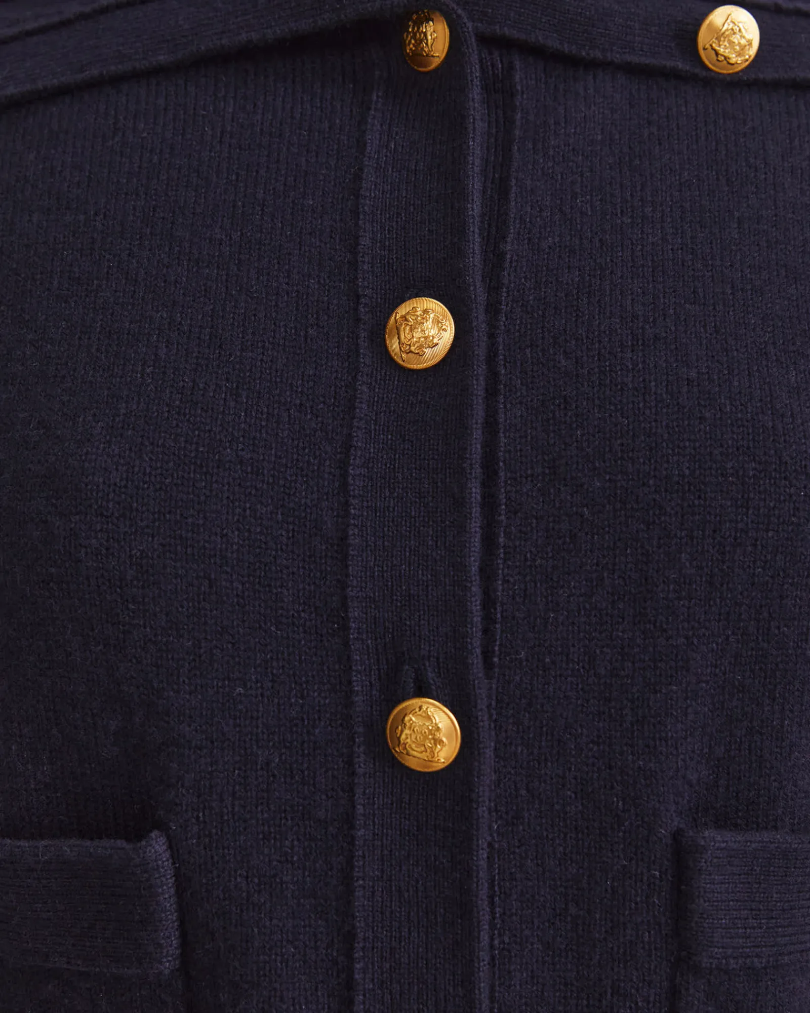 Sale Sportscraft Sunshine Collared Merino Cardigan in Navy