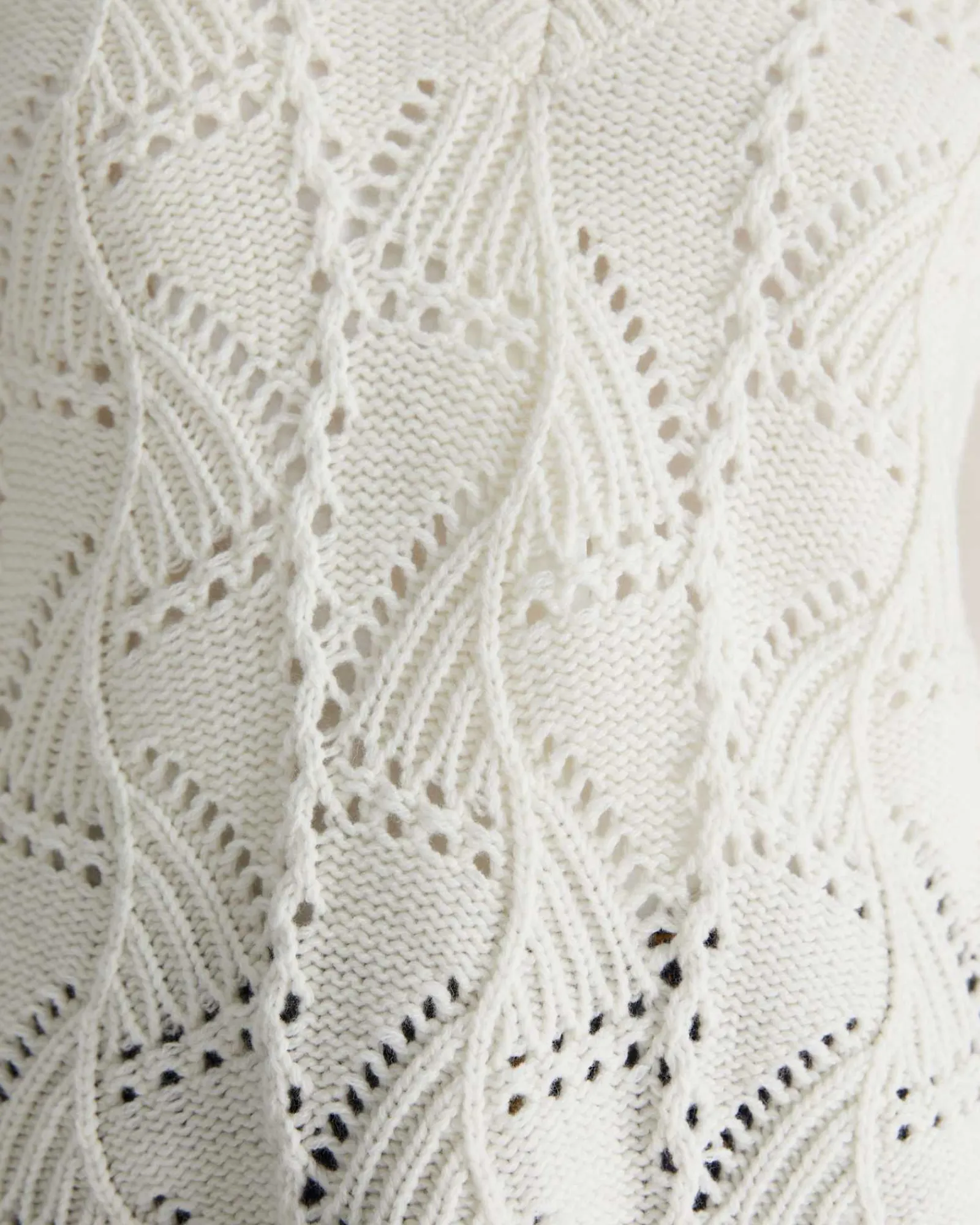 New Sportscraft Sunshine Open Knit Wool Vest in Winter White WinterWhite