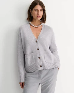 Fashion Sportscraft Sunshine Oversized Cardigan in Grey Melange GreyMelange