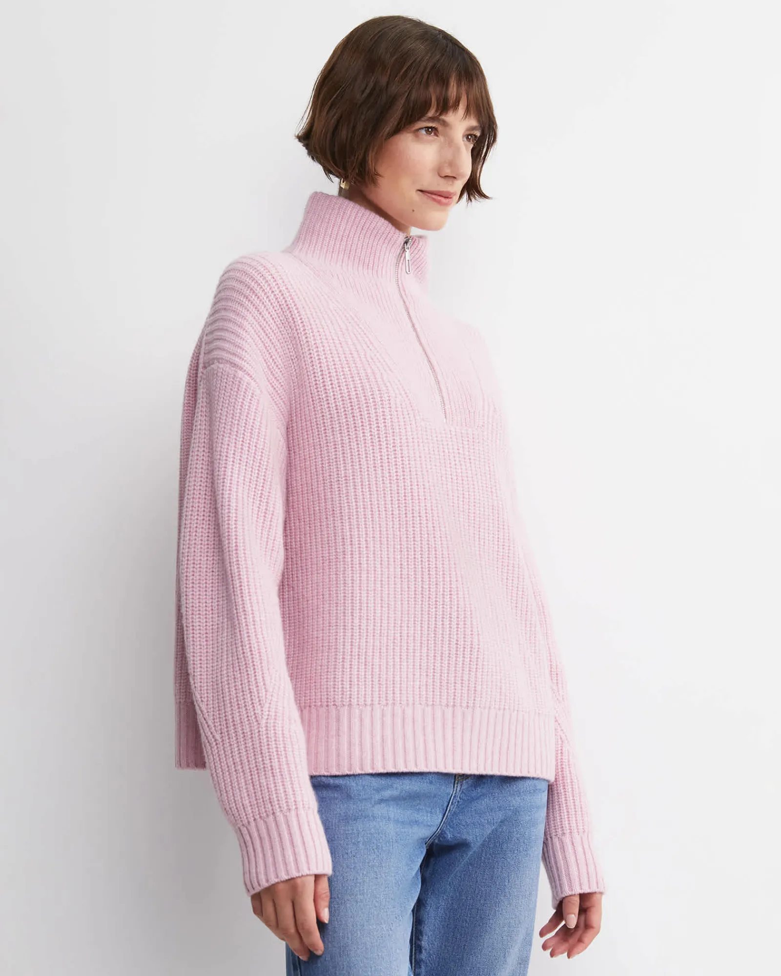 Best Sportscraft Sunshine Quarter Zip Knit in Soft Pink SoftPink