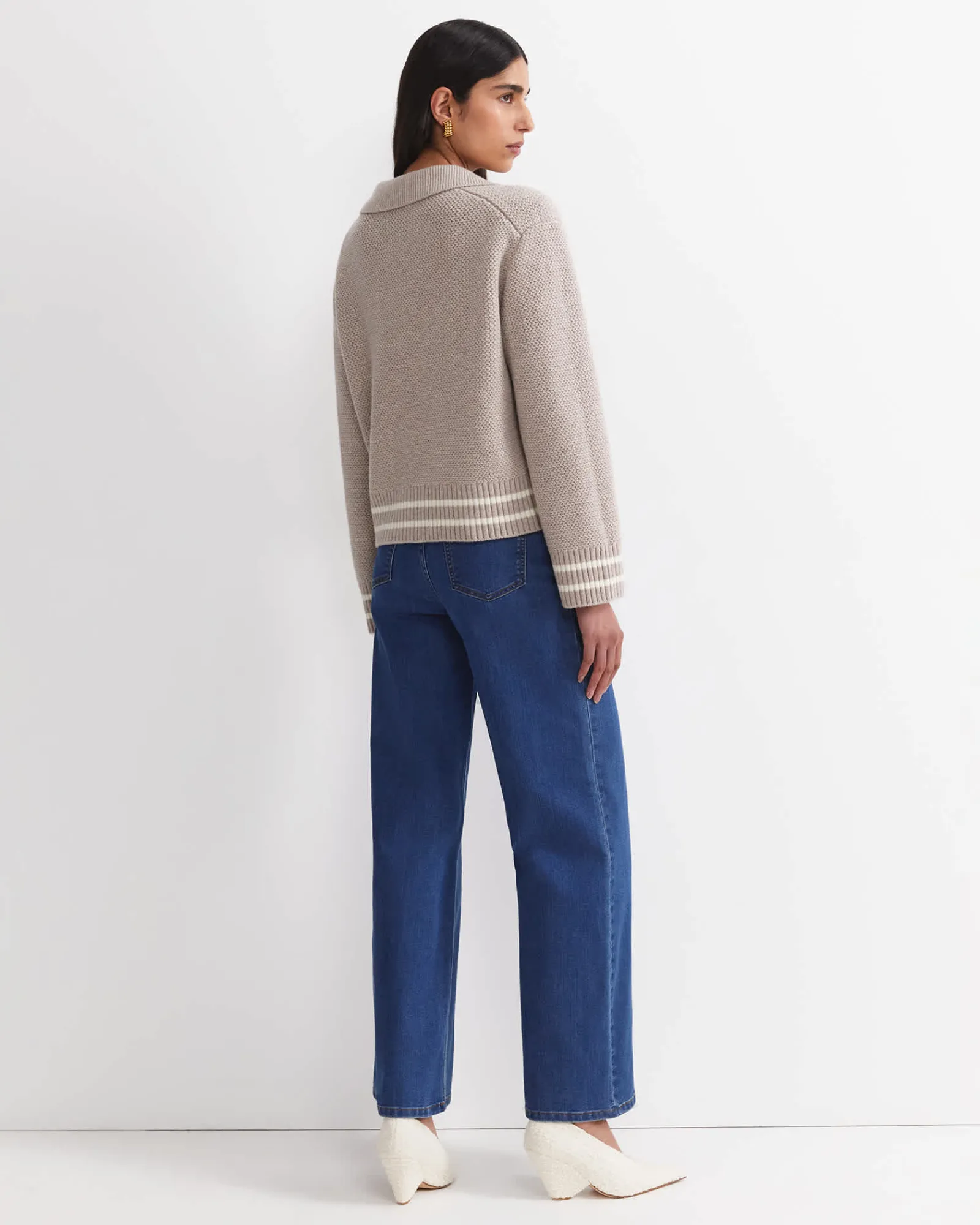 Fashion Sportscraft Sunshine Textured Stitch Cardigan in Mink
