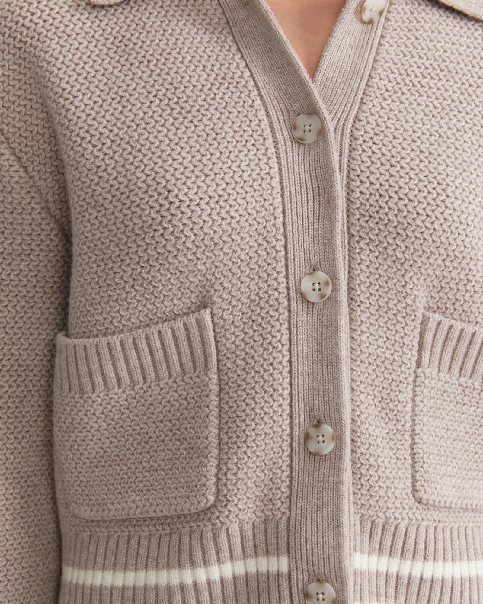 Fashion Sportscraft Sunshine Textured Stitch Cardigan in Mink