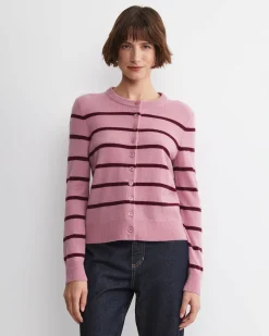 Discount Sportscraft Sunshine Wool Cardigan in Pink Multi PinkMulti