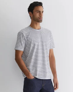 Sale Sportscraft Supersoft Stripe Tee in Whitenavy White/navy
