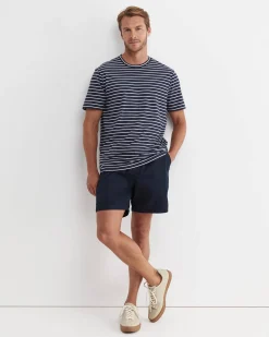 New Sportscraft Supersoft Tee in Navywhite Navy/white