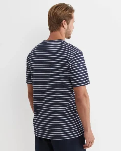 New Sportscraft Supersoft Tee in Navywhite Navy/white