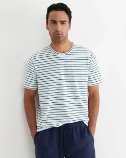 Hot Sportscraft Supersoft Tee in Whiteteal White/teal