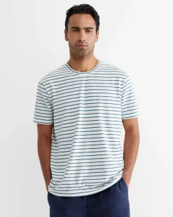 Hot Sportscraft Supersoft Tee in Whiteteal White/teal